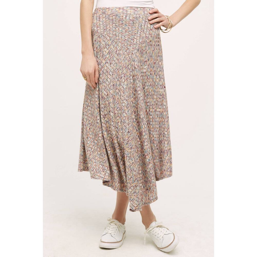 Anthropologie Vanessa Virginia Womens Small Midi Skirt Elastic Waist Parque Knit